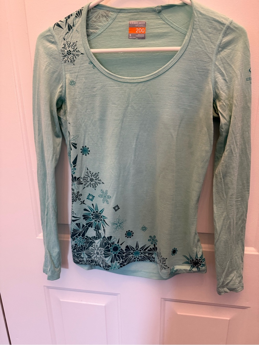 Icebreaker 200 Merino wool base layer women's sz: Small green long sleeve